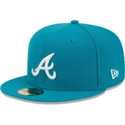 Men's Atlanta Braves New Era Turquoise 59FIFTY Fitted Hat