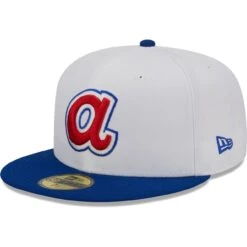 Men's Atlanta Braves New Era White Optic 59FIFTY Fitted Hat
