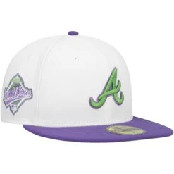 Men's Atlanta Braves New Era White Side Patch 59FIFTY Fitted Hat