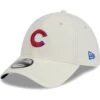 Men's Chicago Cubs New Era White Chrome Team Classic 39THIRTY Flex Hat