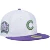 Men's Chicago Cubs New Era White Side Patch 59FIFTY Fitted Hat