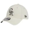 Men's Colorado Rockies New Era White Chrome Team Classic 39THIRTY Flex Hat