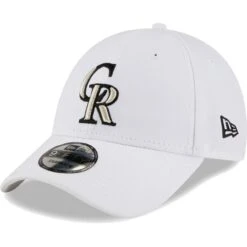 Men's Colorado Rockies New Era White League II 9FORTY Adjustable Hat