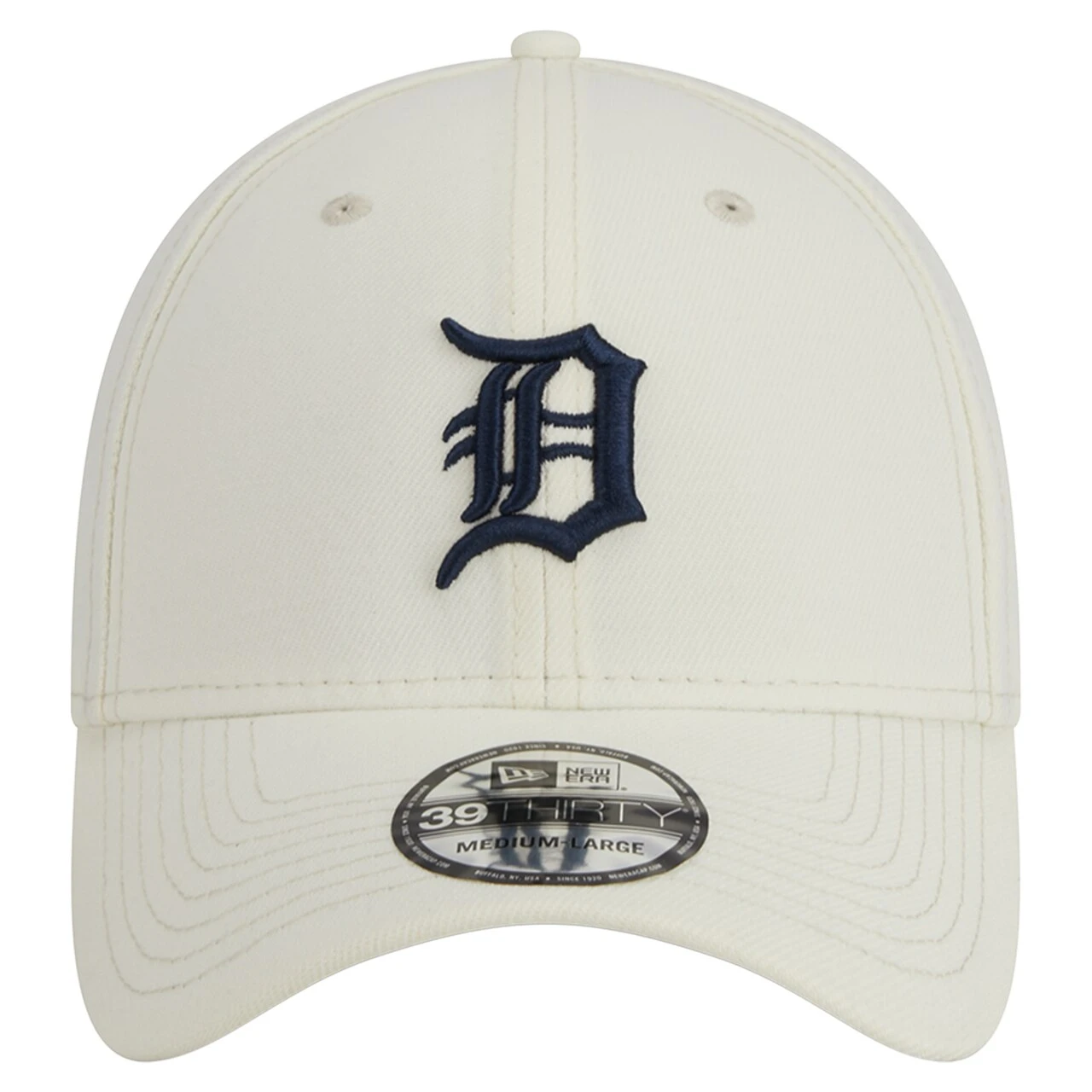 Men's Detroit Tigers New Era White Chrome Team Classic 39THIRTY Flex Hat 2 Men's Detroit Tigers New Era White Chrome Team Classic 39THIRTY Flex Hat - Image 2