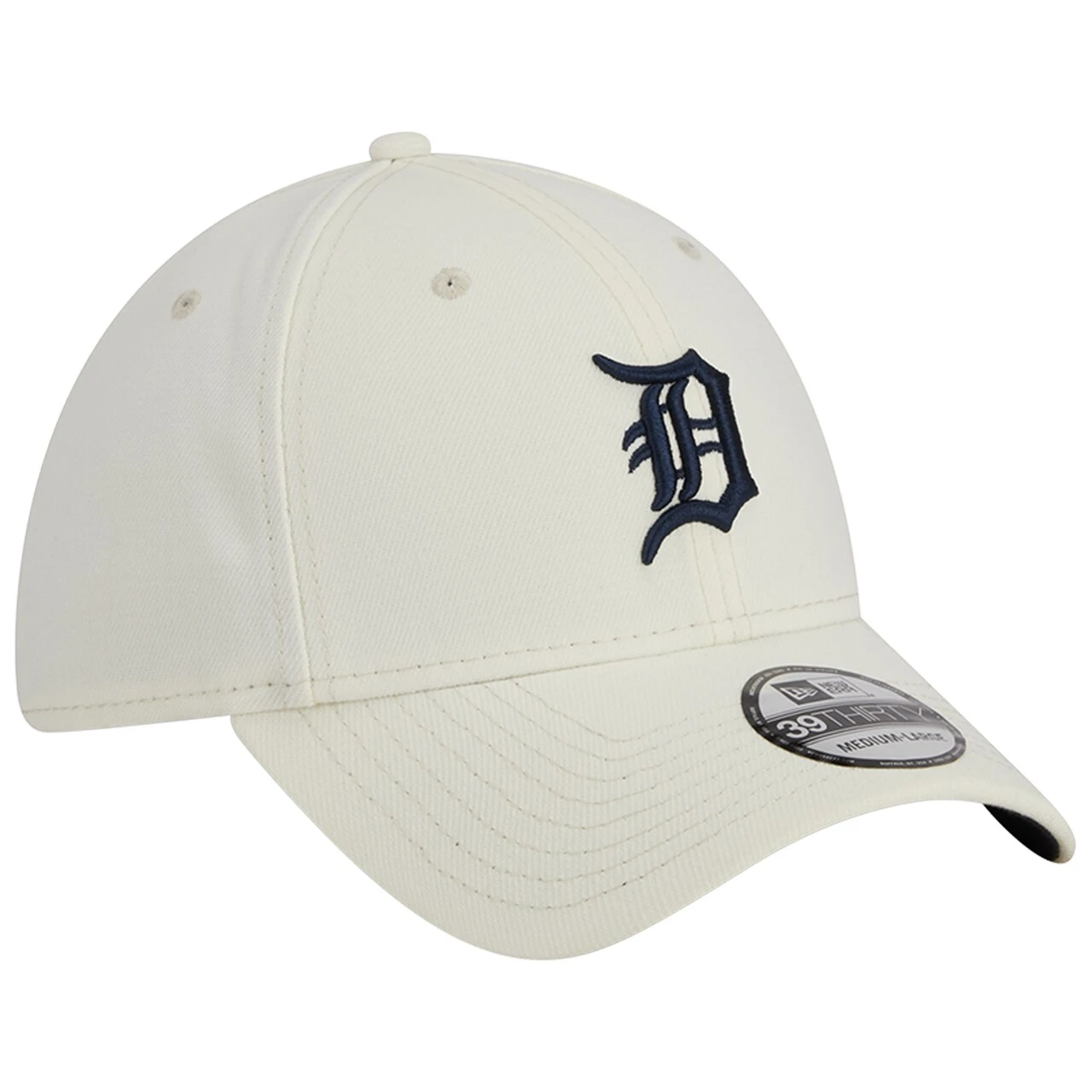 Men's Detroit Tigers New Era White Chrome Team Classic 39THIRTY Flex Hat 3 Men's Detroit Tigers New Era White Chrome Team Classic 39THIRTY Flex Hat - Image 3