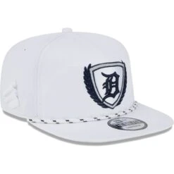 Men's Detroit Tigers New Era White Golfer Tee 9FIFTY Snapback Hat