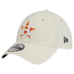 Men's Houston Astros New Era White Chrome Team Classic 39THIRTY Flex Hat