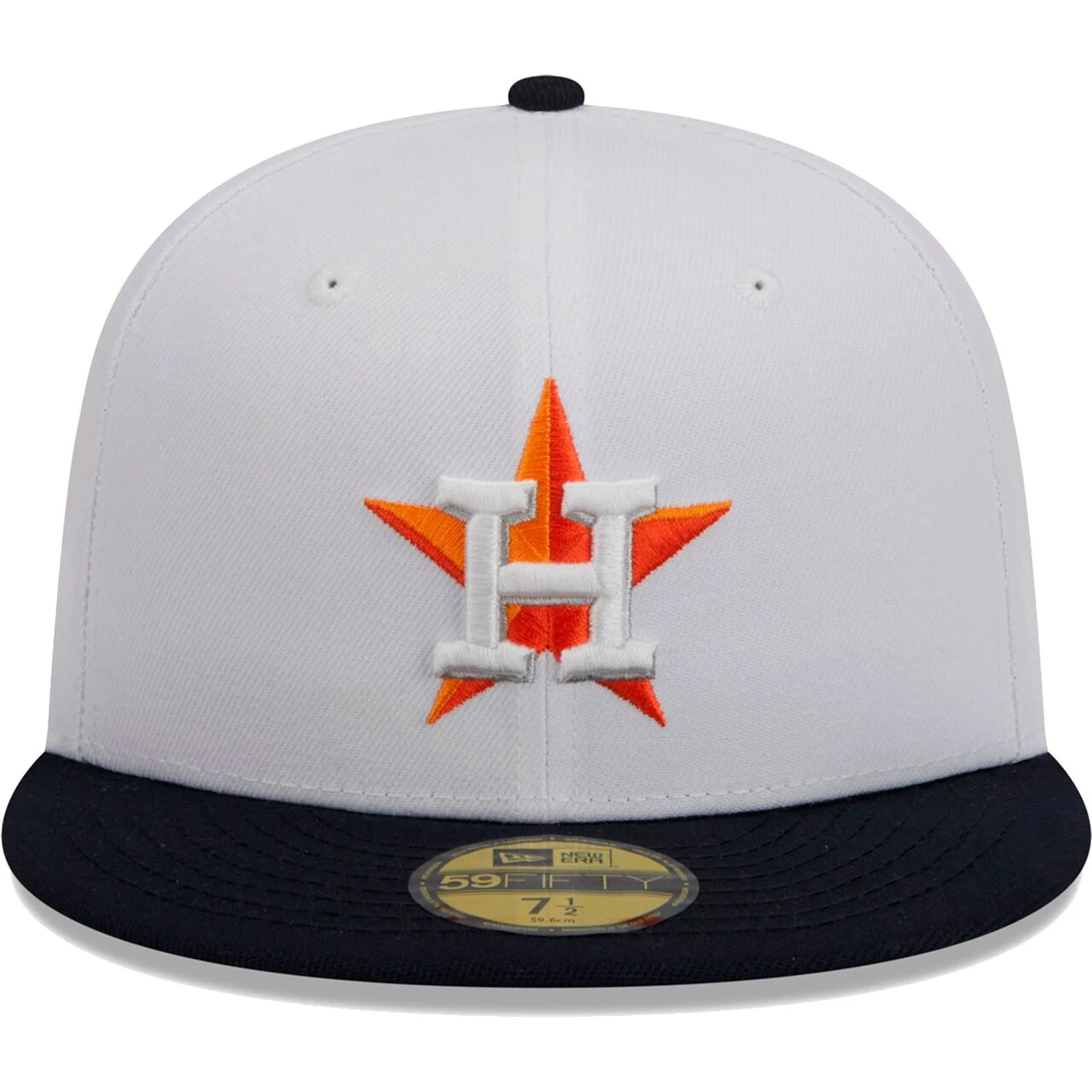 Men's Houston Astros New Era White Optic 59FIFTY Fitted Hat 2 Men's Houston Astros New Era White Optic 59FIFTY Fitted Hat - Image 2