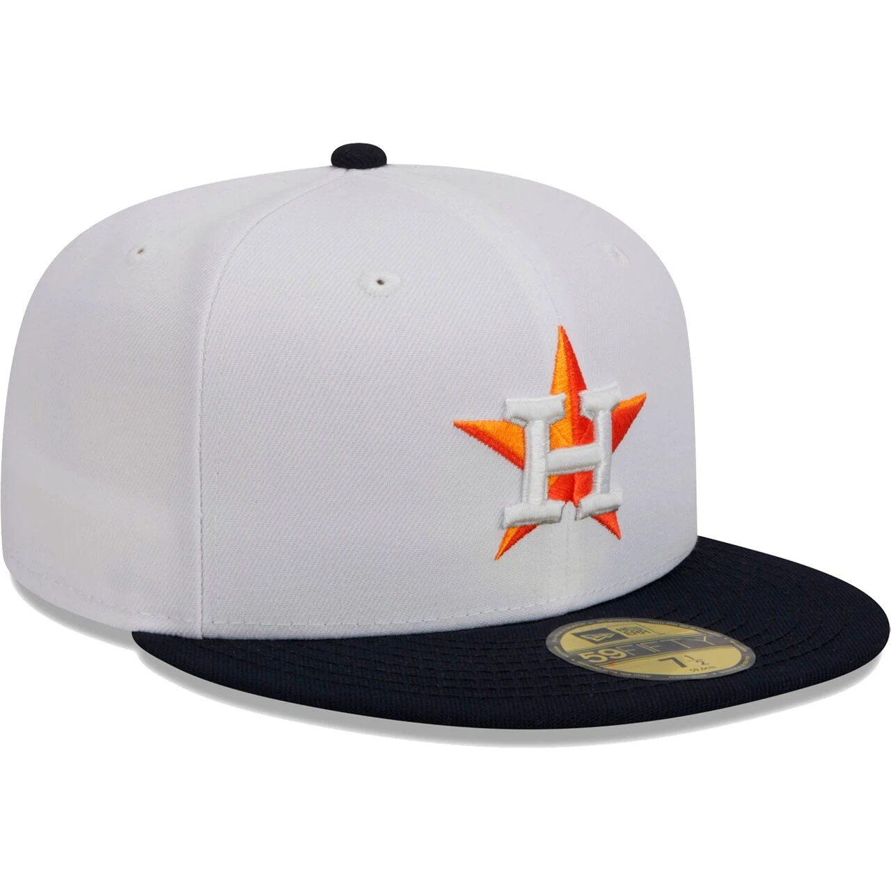 Men's Houston Astros New Era White Optic 59FIFTY Fitted Hat 3 Men's Houston Astros New Era White Optic 59FIFTY Fitted Hat - Image 3