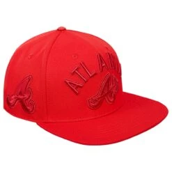 Men's Atlanta Braves Pro Standard Triple Red Snapback Hat
