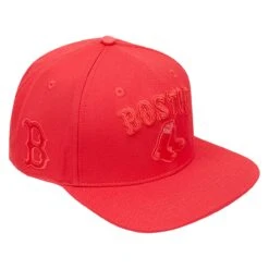 Men's Boston Red Sox Pro Standard Cooperstown Collection Triple Red Snapback Hat