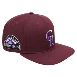 Men's Colorado Rockies Pro Standard Burgundy Wine Snapback Hat