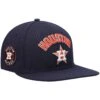 Men's Houston Astros Pro Standard Navy Stacked Logo Snapback Hat