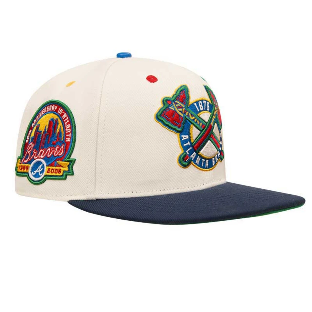 Men's Atlanta Braves Pro Standard White Cooperstown Collection World Baseball Classic Snapback Hat 3 Men's Atlanta Braves Pro Standard White Cooperstown Collection World Baseball Classic Snapback Hat - Image 3