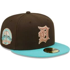 Men's Detroit Tigers New Era Brown/Mint Walnut Mint 59FIFTY Fitted Hat