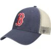 Men's Boston Red Sox '47 Navy/Natural Flagship Washed MVP Trucker Snapback Hat