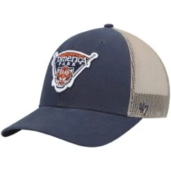 Men's Detroit Tigers '47 Navy/Natural Comerica Park Local Haven Trucker Snapback Hat