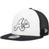 Men's Atlanta Braves New Era White/Navy 2023 On-Field Batting Practice 59FIFTY Fitted Hat