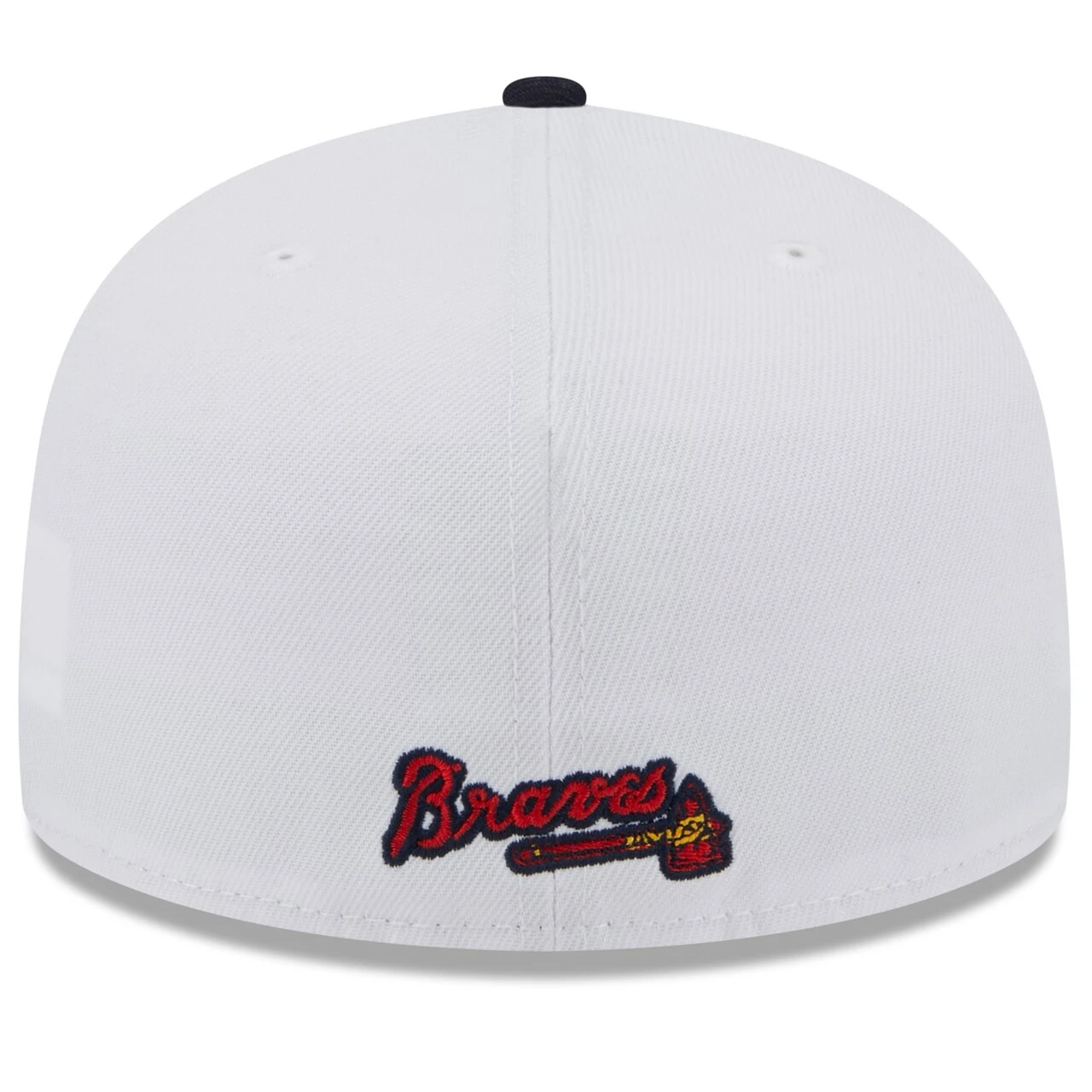 Men's Atlanta Braves New Era White/Navy State 59FIFTY Fitted Hat 4 Men's Atlanta Braves New Era White/Navy State 59FIFTY Fitted Hat - Image 4