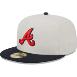 Men's Atlanta Braves New Era Gray/Navy World Class Back Patch 59FIFTY Fitted Hat
