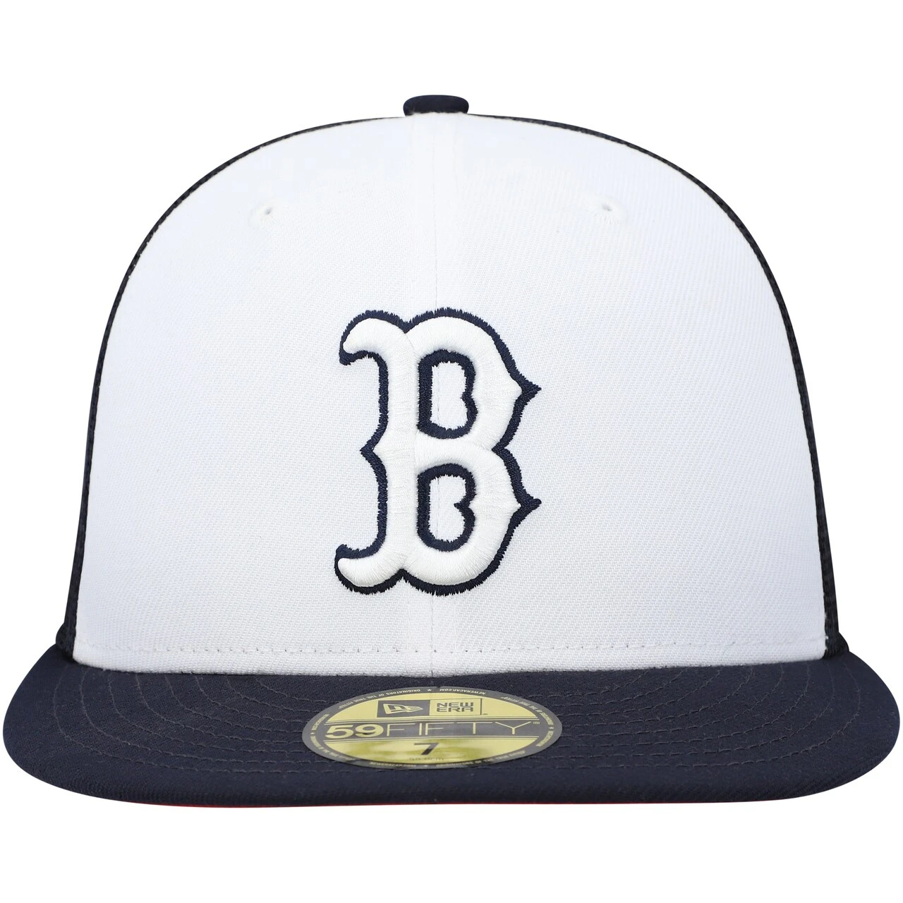 Men's Boston Red Sox New Era White/Navy 2023 On-Field Batting Practice 59FIFTY Fitted Hat 2 Men's Boston Red Sox New Era White/Navy 2023 On-Field Batting Practice 59FIFTY Fitted Hat - Image 2