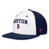 Men's Boston Red Sox Fanatics Branded White/Navy Iconic Color Blocked Fitted Hat