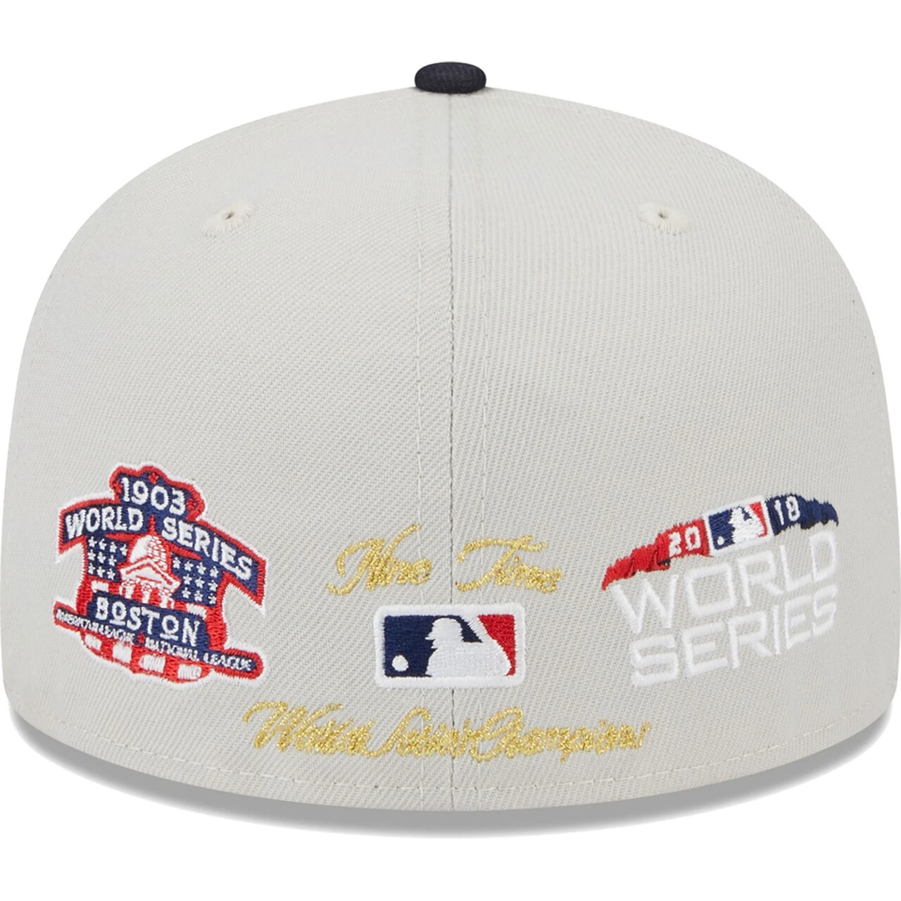 Men's Boston Red Sox New Era Gray/Navy World Class Back Patch 59FIFTY Fitted Hat 4 Men's Boston Red Sox New Era Gray/Navy World Class Back Patch 59FIFTY Fitted Hat - Image 4