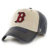 Men's Boston Red Sox '47 White/Navy Yosemite Freshman Clean Up Adjustable Hat