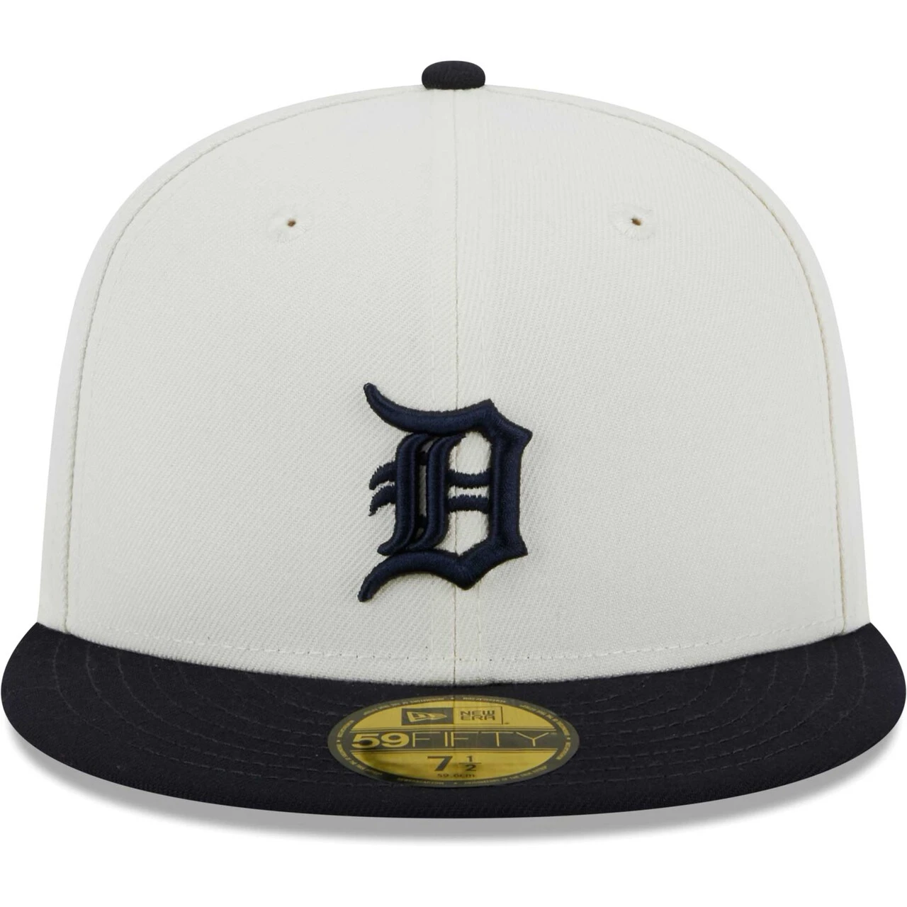 Men's Detroit Tigers New Era Stone/Navy Retro 59FIFTY Fitted Hat 2 Men's Detroit Tigers New Era Stone/Navy Retro 59FIFTY Fitted Hat - Image 2