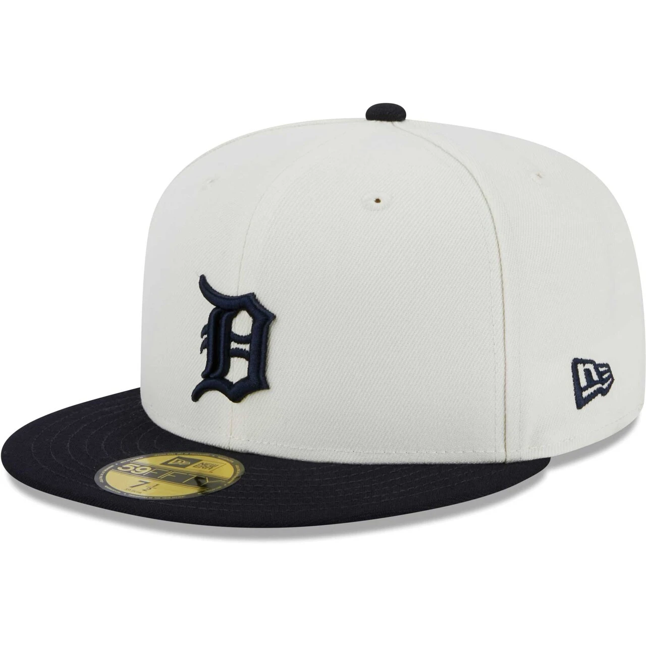 Men's Detroit Tigers New Era Stone/Navy Retro 59FIFTY Fitted Hat 3 Men's Detroit Tigers New Era Stone/Navy Retro 59FIFTY Fitted Hat - Image 3