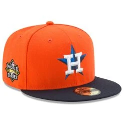 Men's Houston Astros New Era Orange/Navy 2022 World Series Side Patch 59FIFTY Fitted Hat