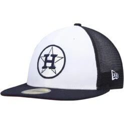 Men's Houston Astros New Era White/Navy 2023 On-Field Batting Practice 59FIFTY Fitted Hat