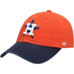 Men's Houston Astros '47 Orange/Navy Alternate Clean Up Adjustable Hat