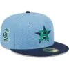 Men's Houston Astros New Era Light Blue/Navy Green Undervisor 59FIFTY Fitted Hat