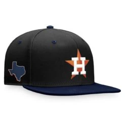 Men's Houston Astros Fanatics Branded Black/Navy State Side Two-Tone Snapback Hat