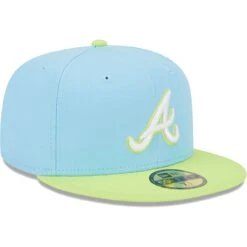 Men's Atlanta Braves New Era Light Blue/Neon Green Spring Color Two-Tone 59FIFTY Fitted Hat -NEW ERA Sales Store neon green atlanta braves spring color two tone 59fifty fitted hat ss5 p 5000195pv 3u dtcfjhowakskoparupefv i5m1qjihwyedbpfvcm9i