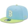 Men's Boston Red Sox New Era Light Blue/Neon Green Spring Basic Two-Tone 9FIFTY Snapback Hat