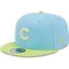 Men's Chicago Cubs New Era Light Blue/Neon Green Spring Basic Two-Tone 9FIFTY Snapback Hat