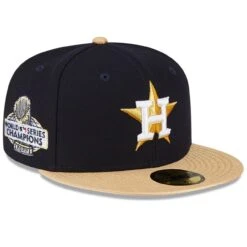 Houston Astros New Era Navy 2023 Gold Collection 59FIFTY Fitted Hat