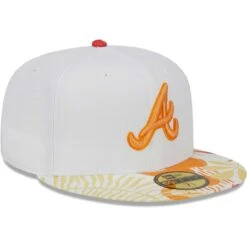 Men's Atlanta Braves New Era White/Orange Flamingo 59FIFTY Fitted Hat -NEW ERA Sales Store orange atlanta braves flamingo 59fifty fitted hat ss5 p 200016090pv 3u kox21mkjlguvejajq1rxv 1yaamhhkoqwayxv9tonn