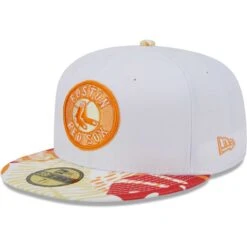 Men's Boston Red Sox New Era White/Orange Flamingo 59FIFTY Fitted Hat