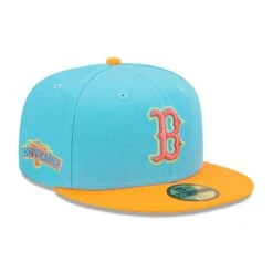 Men's Boston Red Sox New Era Blue/Orange Vice Highlighter 59FIFTY Fitted Hat