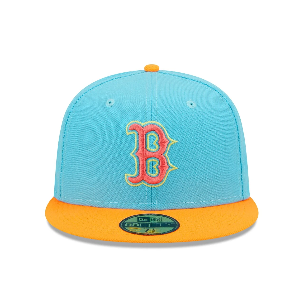 Men's Boston Red Sox New Era Blue/Orange Vice Highlighter 59FIFTY Fitted Hat 2 Men's Boston Red Sox New Era Blue/Orange Vice Highlighter 59FIFTY Fitted Hat - Image 2