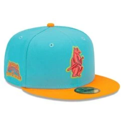 Men's Chicago Cubs New Era Blue/Orange Vice Highlighter 59FIFTY Fitted Hat