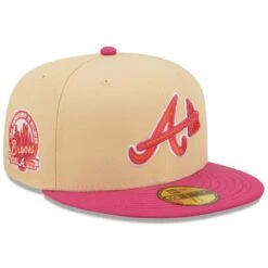 Men's Atlanta Braves New Era Orange/Pink 40th Anniversary Mango Passion 59FIFTY Fitted Hat