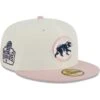 Men's Chicago Cubs New Era Cream/Pink Chrome Rogue 59FIFTY Fitted Hat