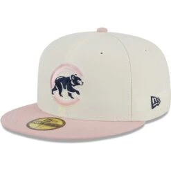 Men's Chicago Cubs New Era Cream/Pink Chrome Rogue 59FIFTY Fitted Hat -NEW ERA Sales Store pink chicago cubs chrome rogue 59fifty fitted hat ss5 p 200015841pv 3u dxgkwvcy2hzyrggr53ibv u52effwozhmyiw9wzee5