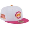 Men's Chicago Cubs New Era White/Pink Wrigley Field 100th Anniversary 59FIFTY Fitted Hat