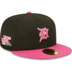 Men's Detroit Tigers New Era Black/Pink 1984 World Series Champions Passion 59FIFTY Fitted Hat