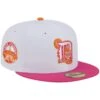 Men's Detroit Tigers New Era White/Pink Tiger Stadium 59FIFTY Fitted Hat
